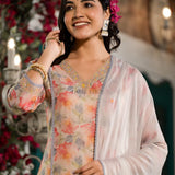 Khazana Chanderi silk print Suit