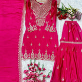 Majestic Pink Top Plazzo