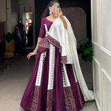 Embrace your tradition with our Exquisite Mirror work chaniya choli