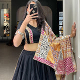 Embracing the delicate printed details in your garba choli