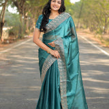 Designer Pure Burbury Silk Saree