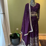 Purple Style Lehenga - Size S