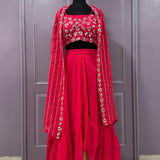 Modern Classic Georgette Koti Lehenga