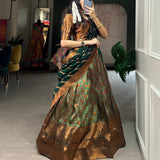 Elegant Jacquard Silk Lehenga