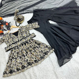 Black Stylish Top Sharara Collection - Size XL