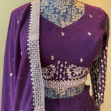 Purple Style Lehenga - Size S