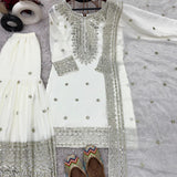 Heavy Embroidery Sequence Work Top-Plazo