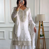 Heavy Embroidery Sequence Work Top-Plazo
