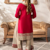 Designer Red Straight Pakistani Suit