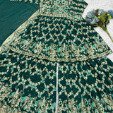 Green Eid Special Top Sharara