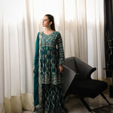 Green Eid Special Top Sharara