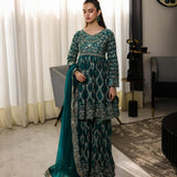 Green Eid Special Top Sharara