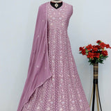 Izhar Heavy Chinon Anarkali Gown