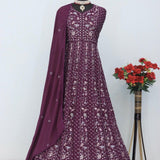 Izhar Heavy Chinon Anarkali Gown