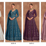 Izhar Heavy Chinon Anarkali Gown