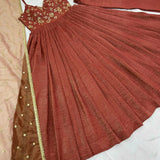 Fancy Brown Georgette Suit