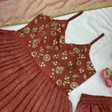Fancy Brown Georgette Suit