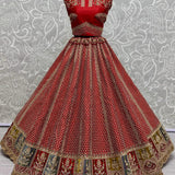 Magnificent Embroidered Silk Lehenga