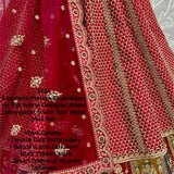 Magnificent Embroidered Silk Lehenga
