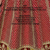 Magnificent Embroidered Silk Lehenga