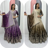 Festival Embroidered Shaded Lehenga