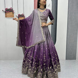 Festival Embroidered Shaded Lehenga