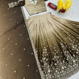 Festival Embroidered Shaded Lehenga