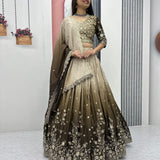 Festival Embroidered Shaded Lehenga