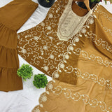 Mustard Heavy Top Sharara