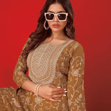 Mustard Heavy Top Sharara