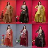 Mustard Heavy Top Sharara