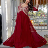 Luxury Faux Georgette Gown