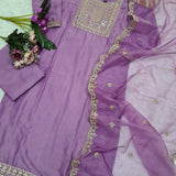 Keshvi Pure Viscose Chinon Suit