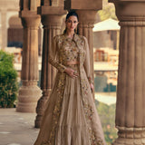 Mahotsav Chinon Silk Indo Lehenga