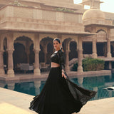 Mahotsav Chinon Silk Indo Lehenga