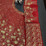 Maroon Heavy Embroidered Lehenga