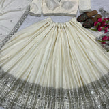 Modern Touch Creamy Lehenga