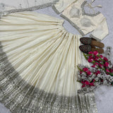 Modern Touch Creamy Lehenga