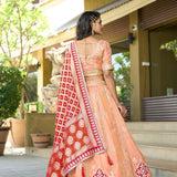 Lavish Peach Viscose Lehenga Choli