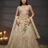 Grand Lavish Net Lehengha Choli