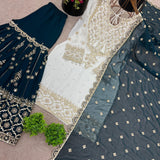 Lavish White Designer Top Plazzo