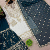 Lavish White Designer Top Plazzo