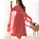 Lakhnavi Flair Festive Anarkali Suit