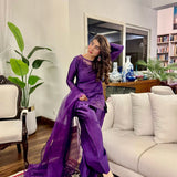 Magenta Butterfly Natural Crep Suit