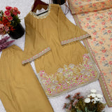 Mustard French Creap Suit