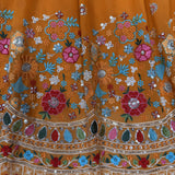 Navratri Orange Georgette Lehenga