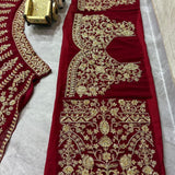 Maroon Glamourises Embroidered Lehenga