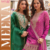 Meena Glorious Chinon Silk Suit