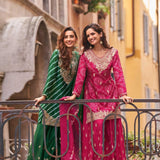 Meena Glorious Chinon Silk Suit