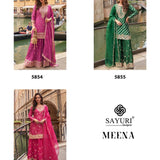 Meena Glorious Chinon Silk Suit